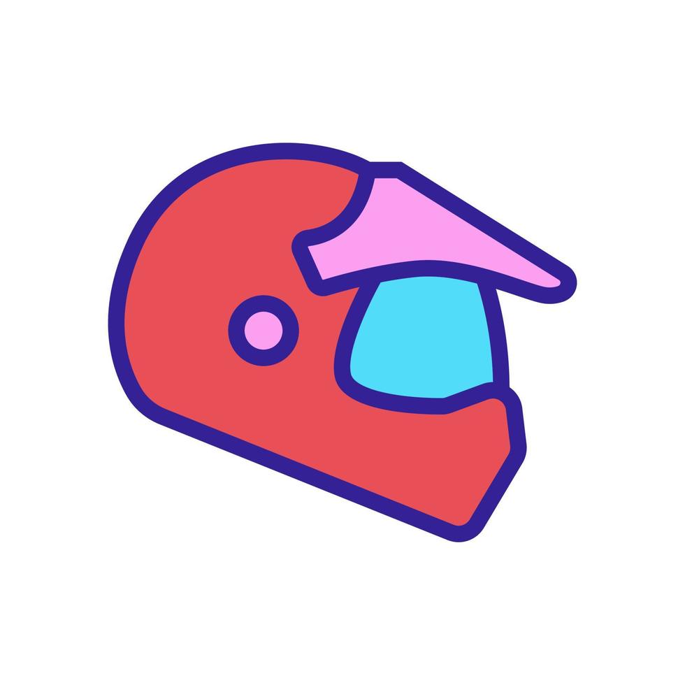 helmets for enduro and tourism with visor icon vector outline illustration