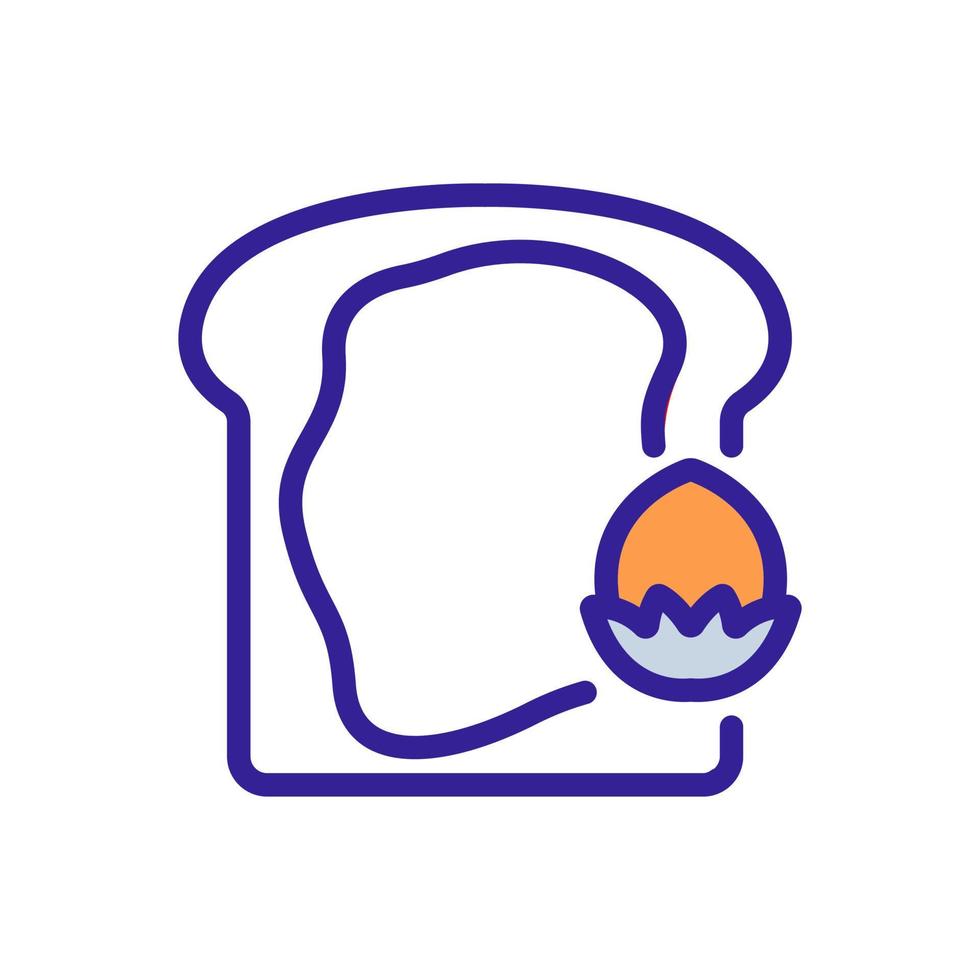peanut toast icon vector outline illustration