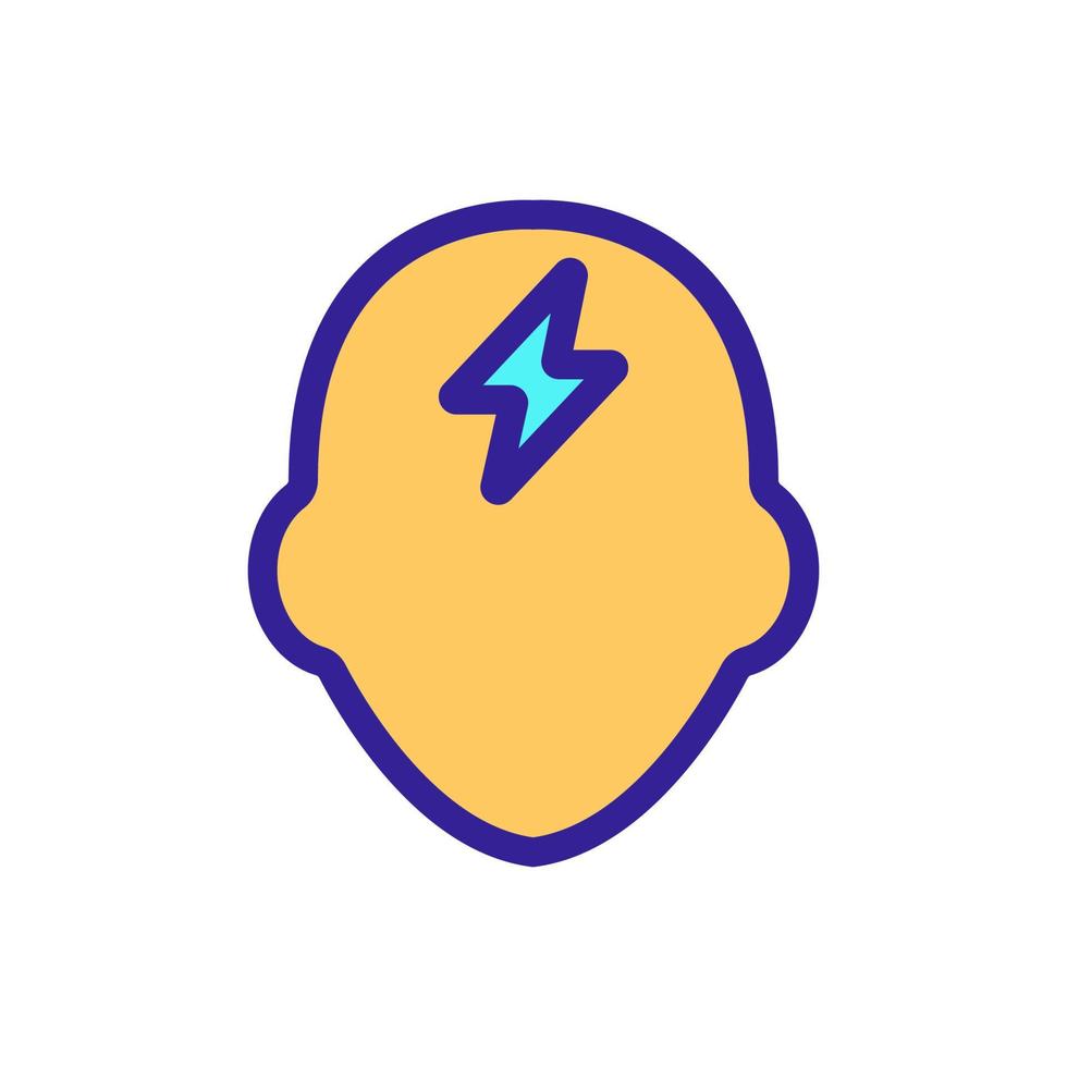 Headache icon vector. Isolated contour symbol illustration vector