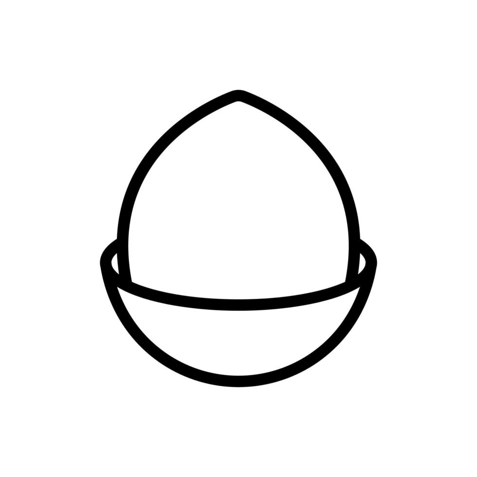 peeled hazelnut kernel icon vector outline illustration