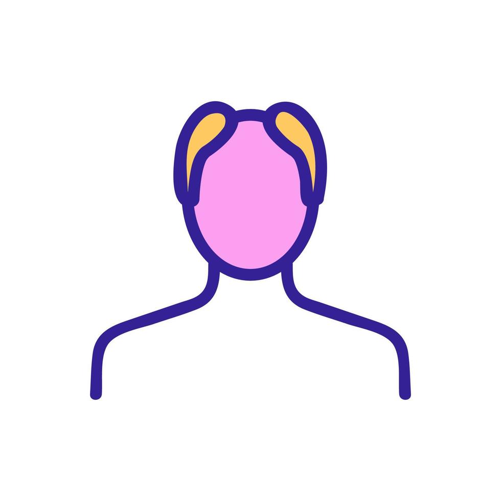 baldness icon vector. Isolated contour symbol illustration vector