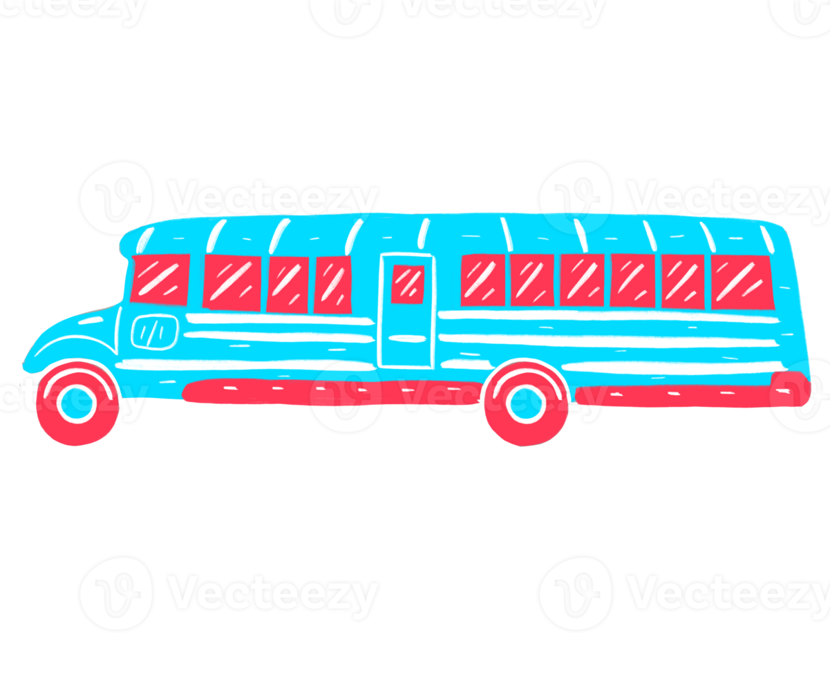 New York School Bus Graphic Element Illustration png