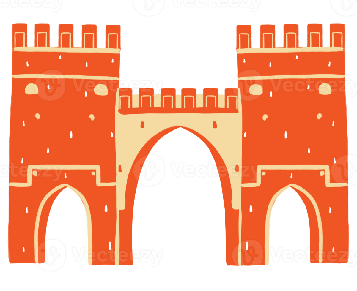 marco histórico siegestor de munique em estilo de design plano png