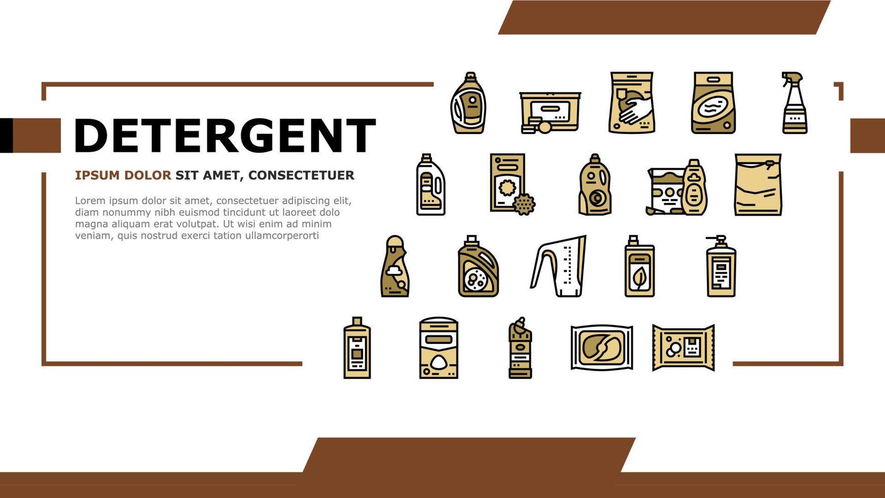 Detergent Organic Laundry Soap Landing Header Vector