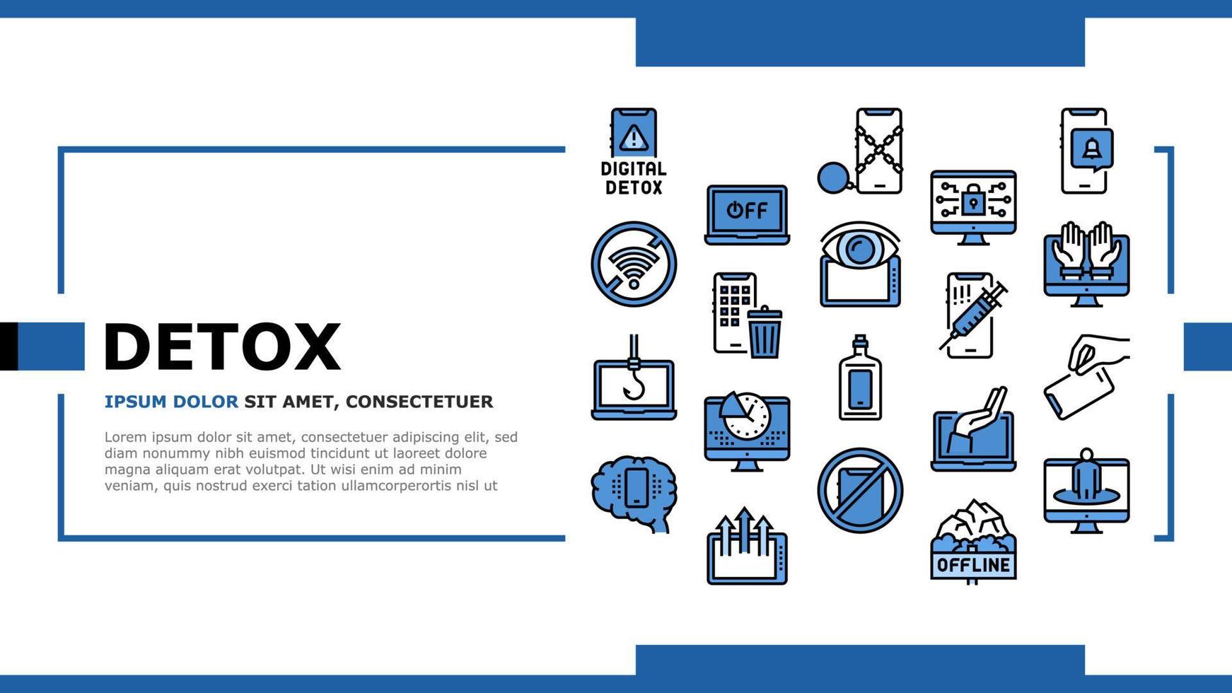 Digital Device Detox Landing Header Vector