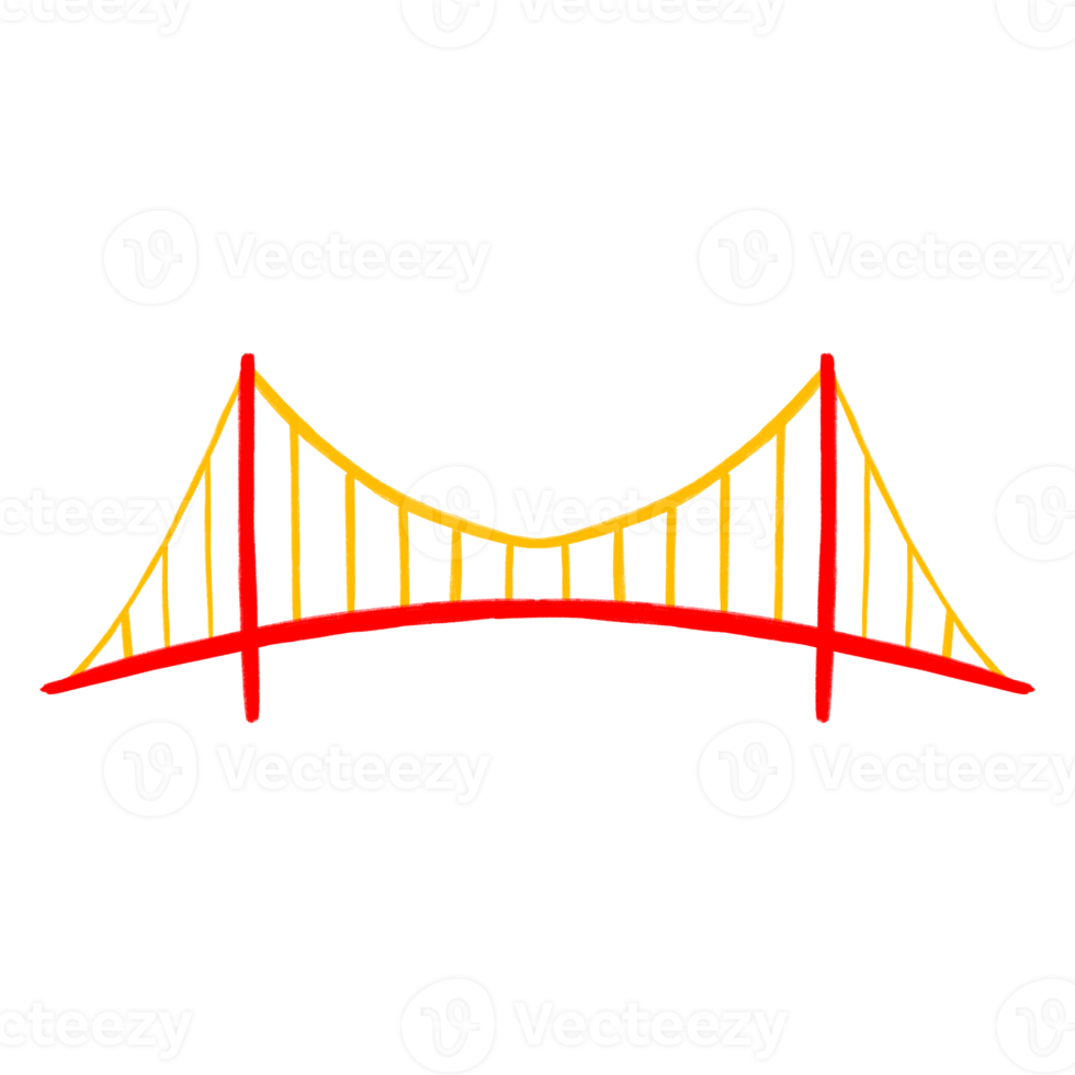 pont arc-en-ciel tokyo dans un style design plat png