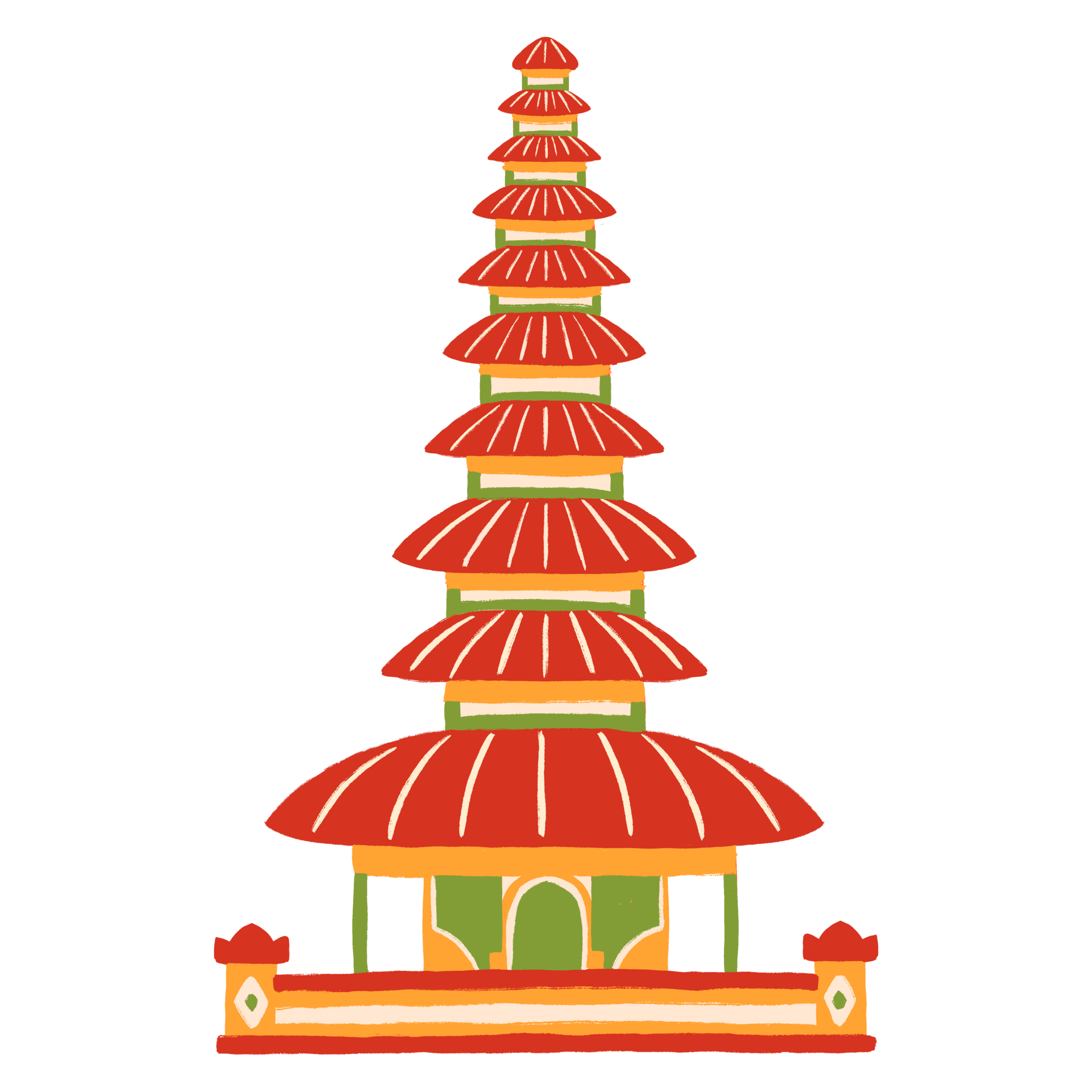 illustration de l'élément graphique pura ulun danu 9930982 PNG