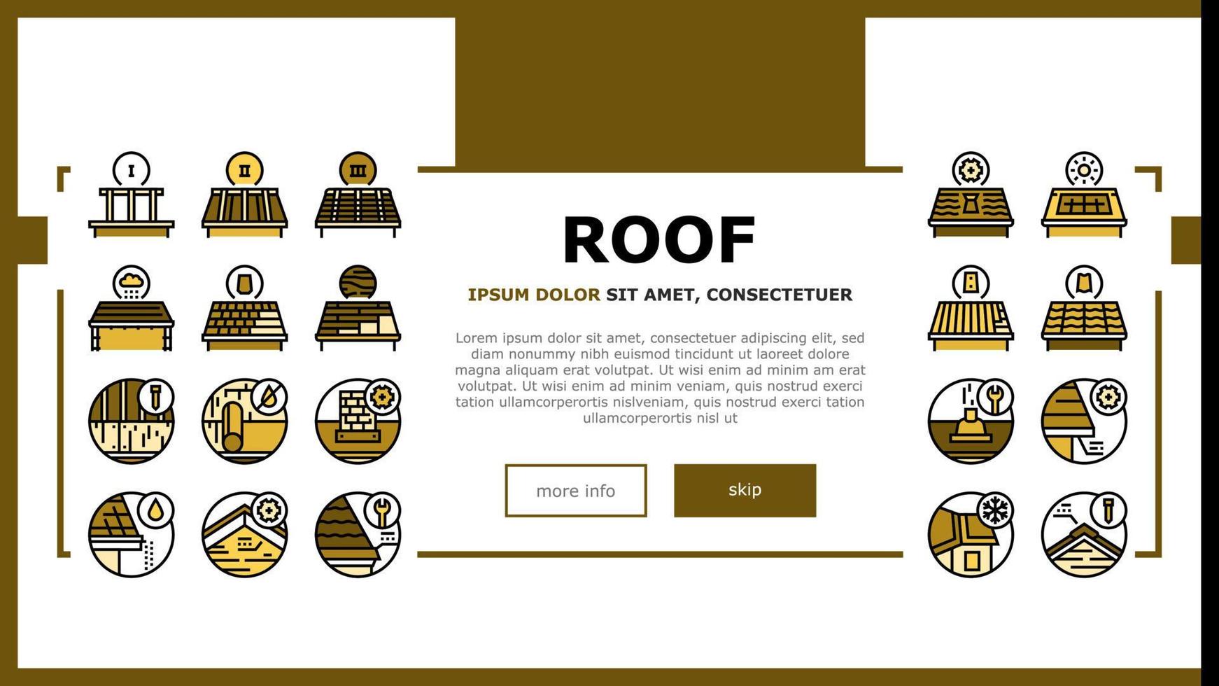 Roof Replacement Job Landing Header Vector