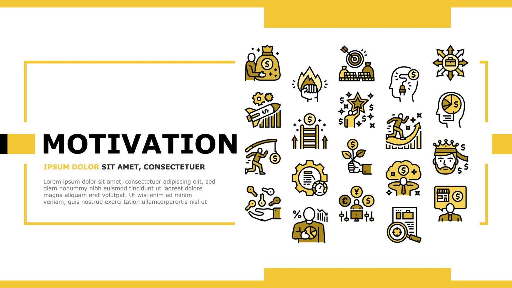 Business Motivation Landing Header Vector