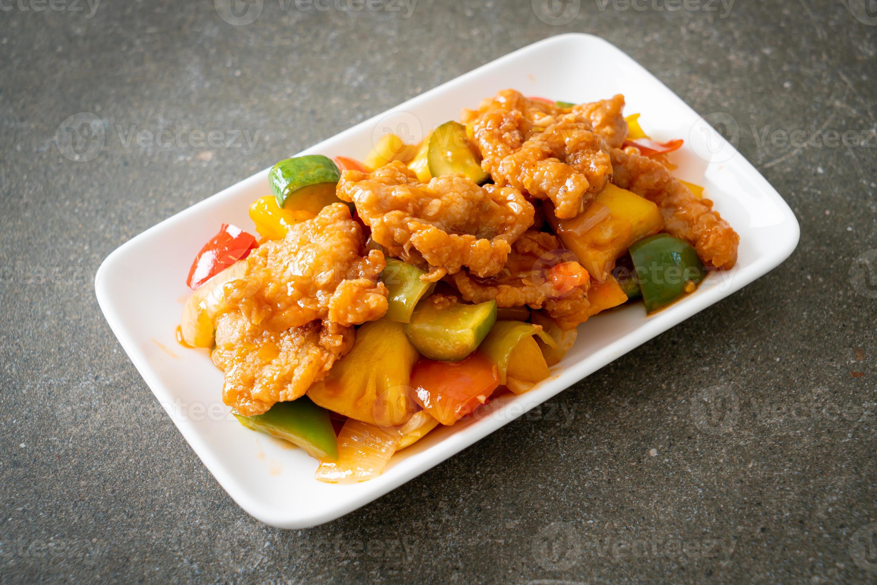Stir fried sweet and sour sauce with pork 9931167 Stock Photo at Vecteezy