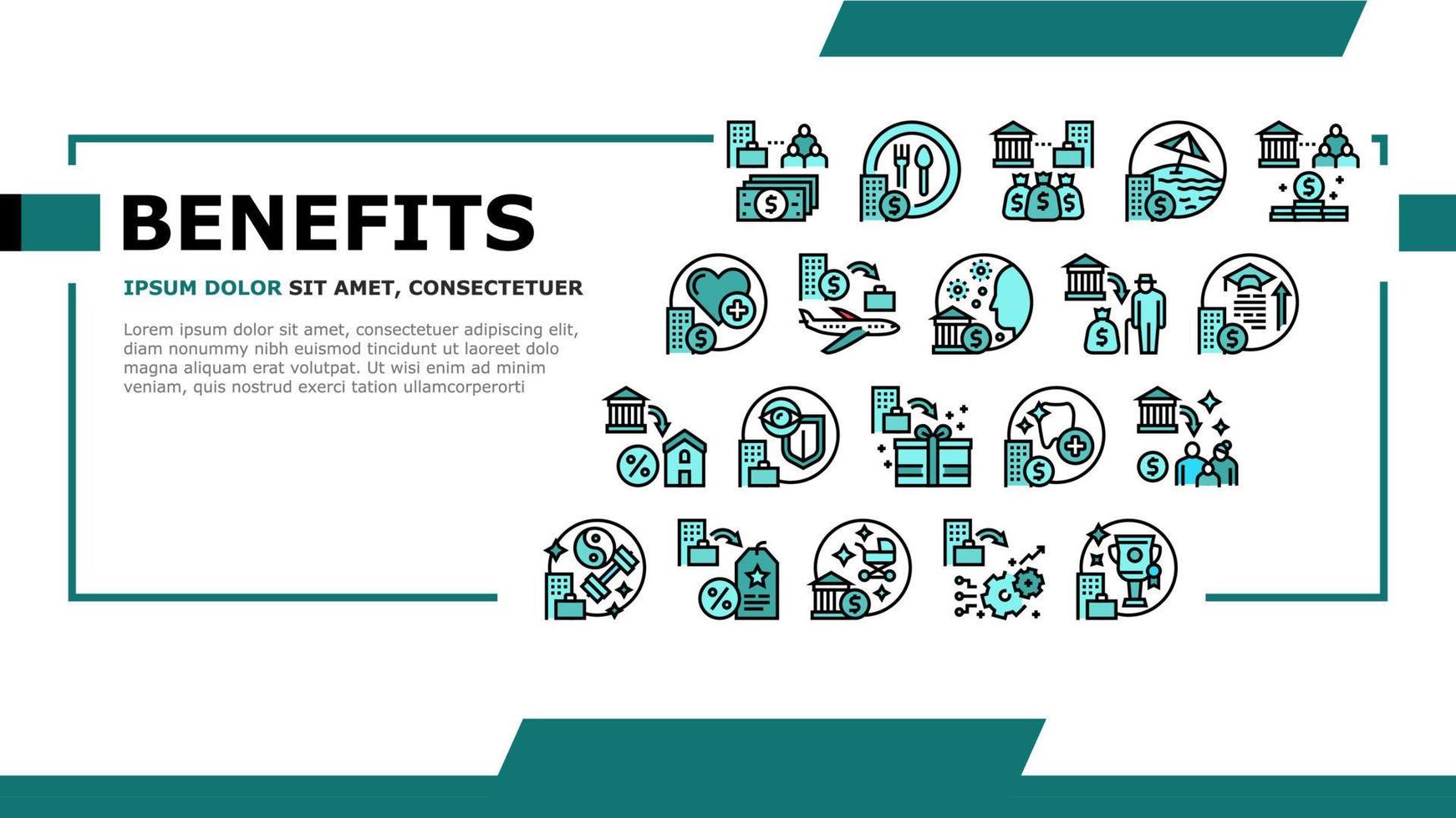 Benefits For Business Landing Header Vector
