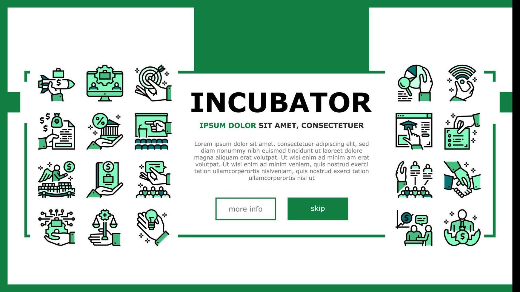 Business Incubator Landing Header Vector