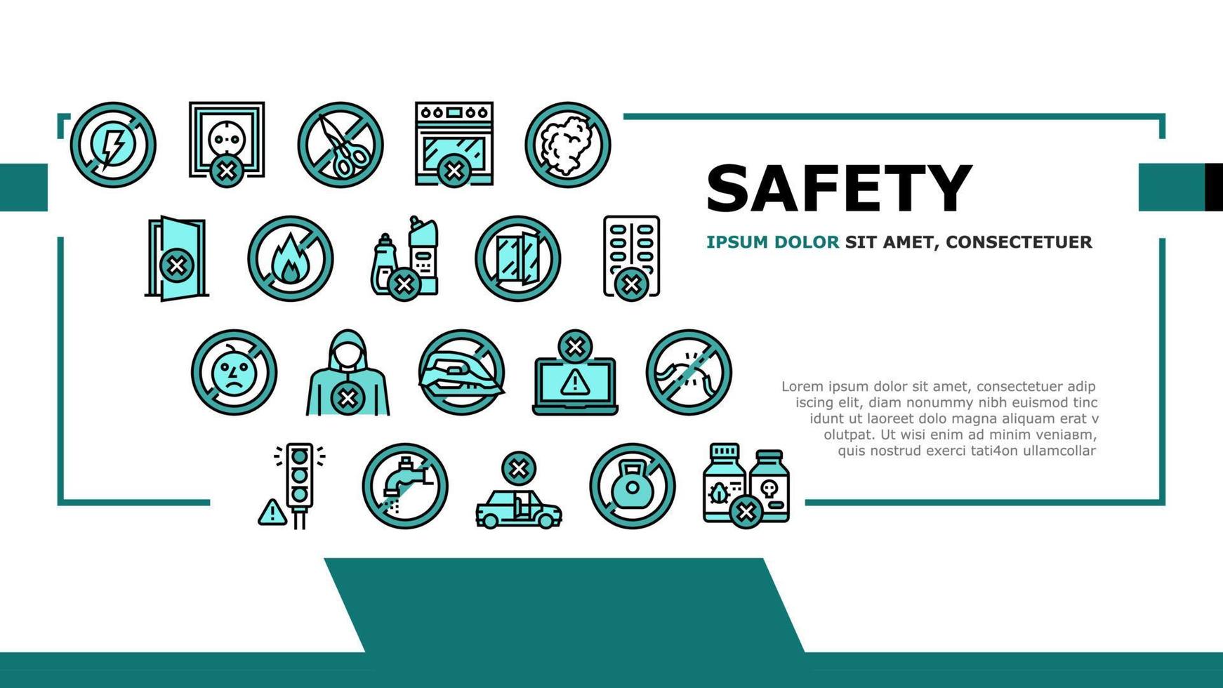 Child Life Safety Landing Header Vector