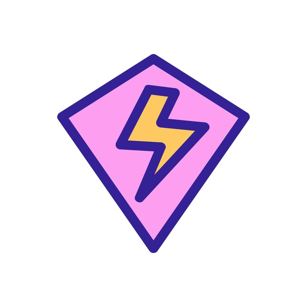 Super Hero Shield Icon Vector. Isolated contour symbol illustration vector