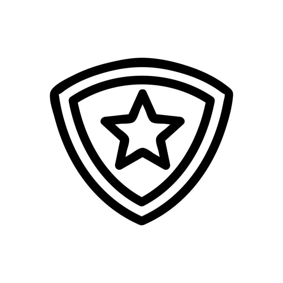 Super Hero Shield Icon Vector. Isolated contour symbol illustration vector