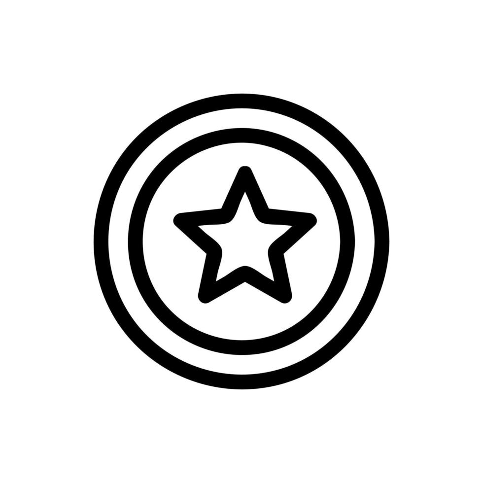 Super Hero Shield Icon Vector. Isolated contour symbol illustration vector