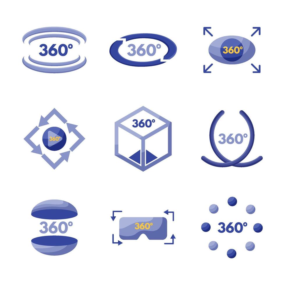 Set of 360 Technology Icon vector