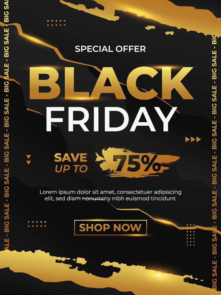 Modern Black Friday Poster Template vector