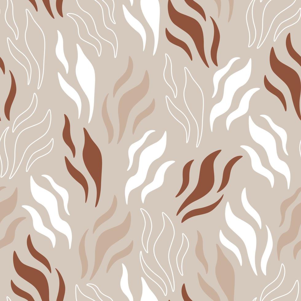 impresión simple moderna ondulada beige abstracta. patrón vectorial sin costuras para papel o tela preparados. vector