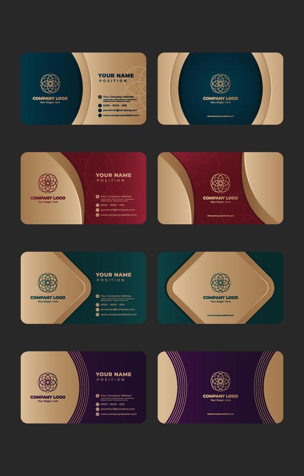 Exclusive Formal Office Business Cards Template vector