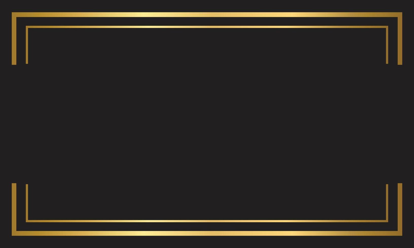 Black luxury banner. Golden text on black square label frame.  background. Vector illustration.