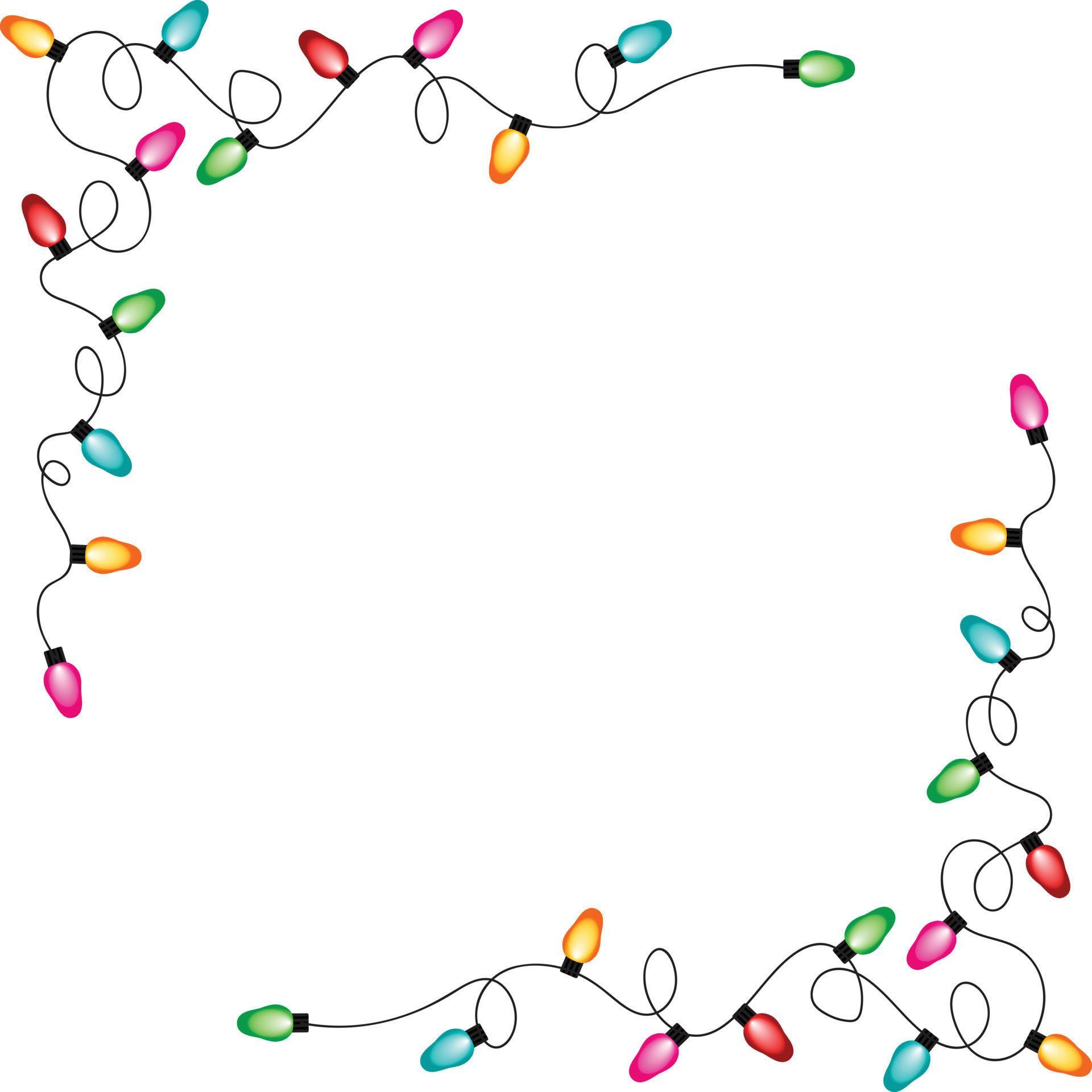 Christmas lights string isolated on white background vector 9931432