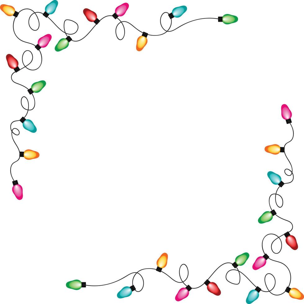 Christmas lights string isolated on white background vector 9931432