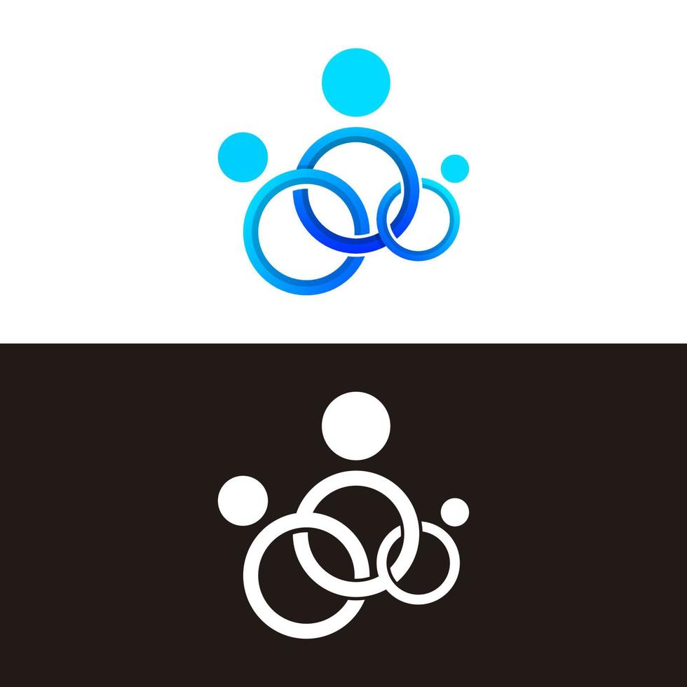 diseño moderno del logotipo degradado de mi familia vector