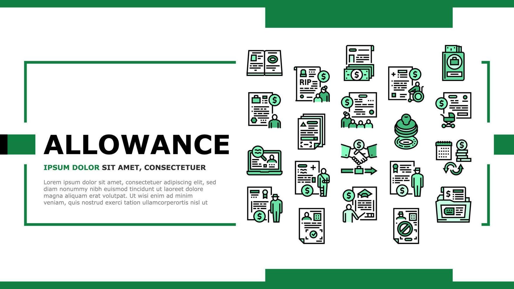 Allowance Finance Help Landing Header Vector