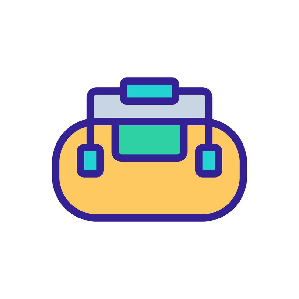 bag with securely attached handles icon vector outline illustration