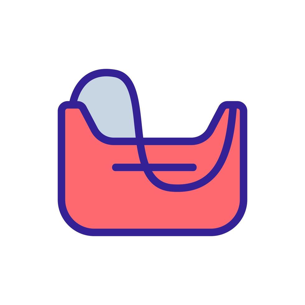 bolsa de deportes con ilustración de contorno de vector de icono de mango caído