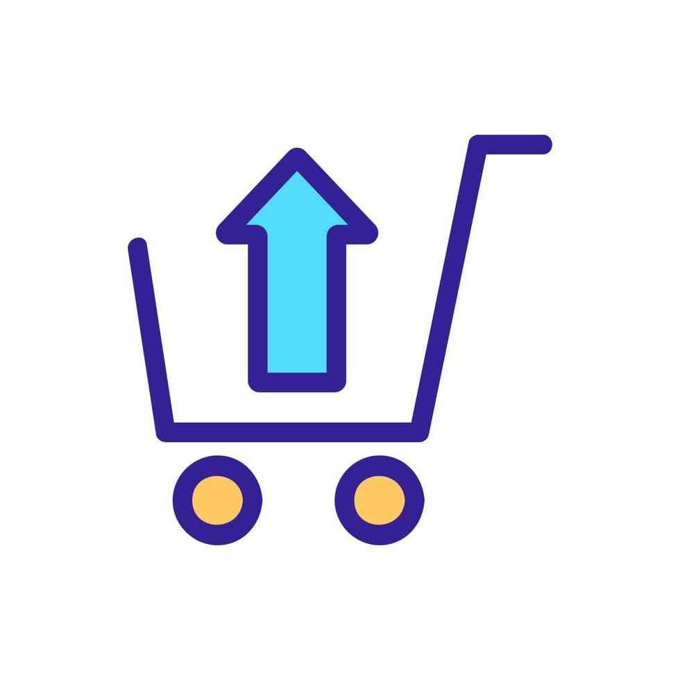 Shop cart icon vector. Isolated contour symbol illustration vector