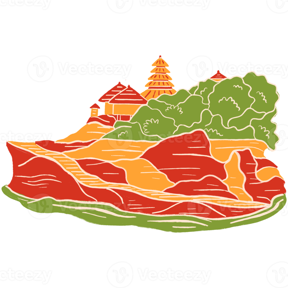 ilustração de elemento gráfico tanah lot bali png
