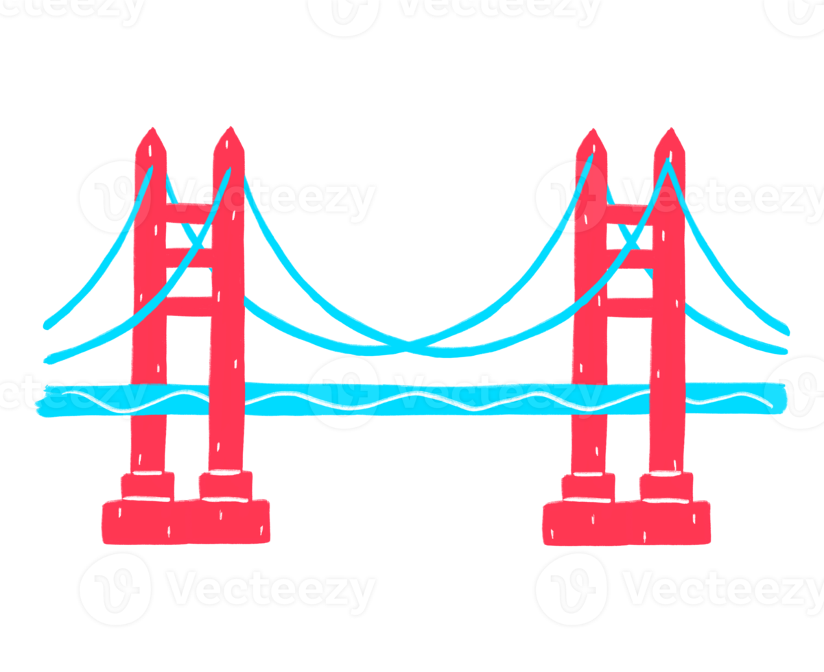puente de brooklyn nueva york elemento gráfico ilustración png
