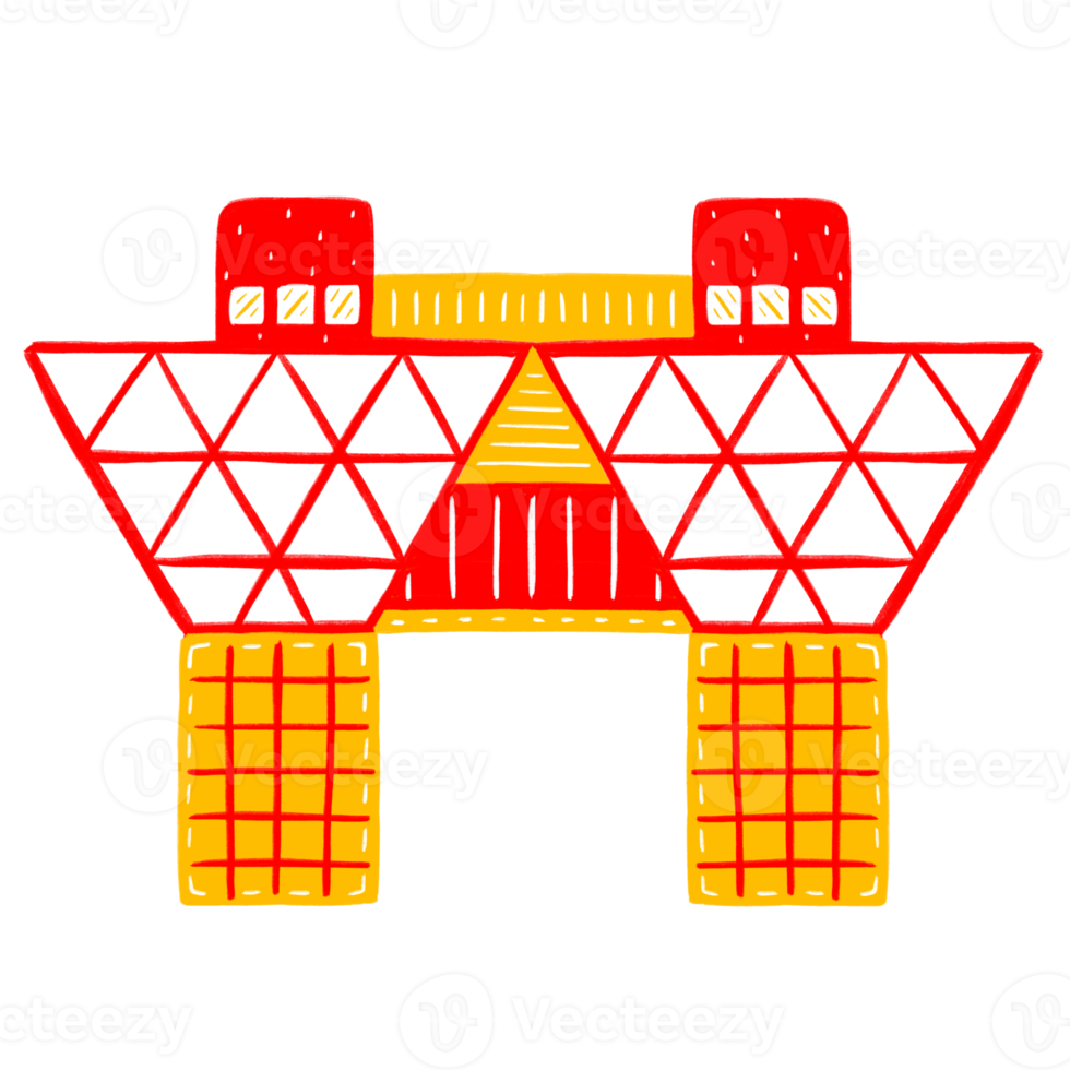 Tokyo Big Sight in flat design style png