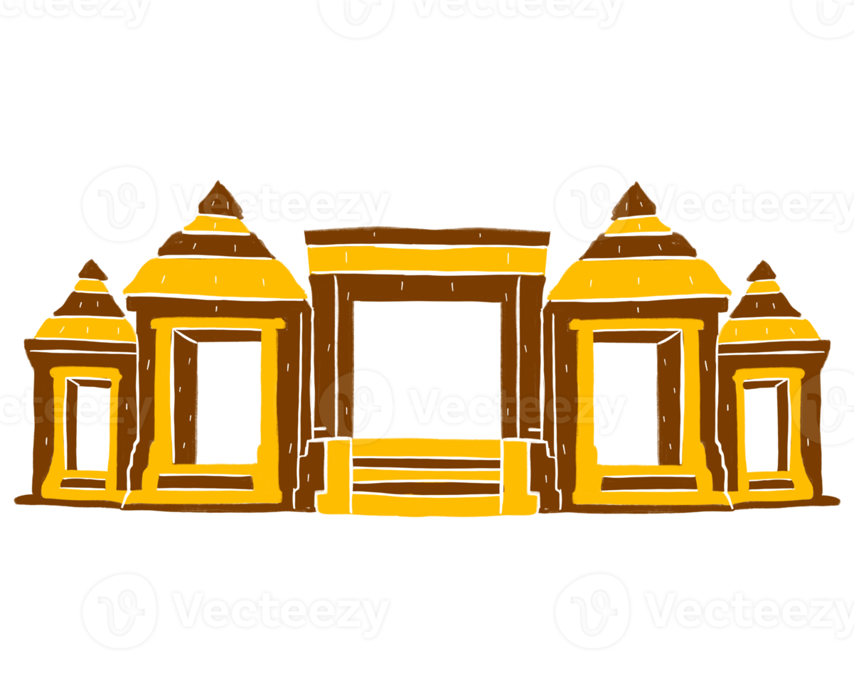Candi Ratu Boko Yogyakarta Graphic Element Illustration png
