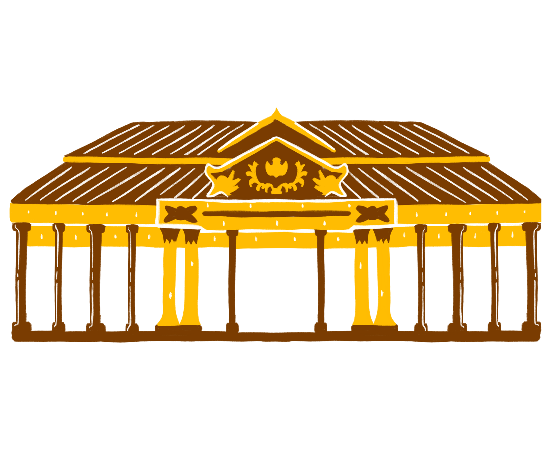 Keraton Yogyakarta in flat design style 9931721 PNG