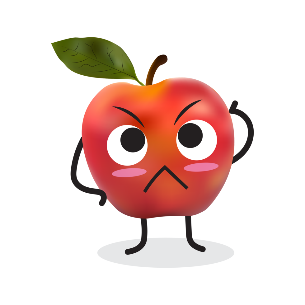 Apple Cartoon Character. png