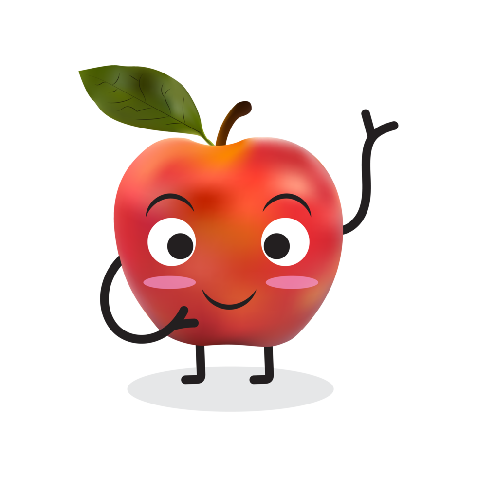 personaje de dibujos animados de manzana. png