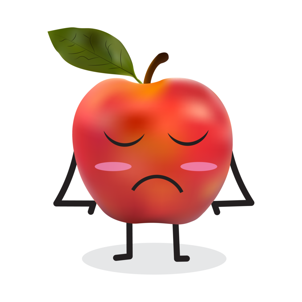 Apple Cartoon Character. png