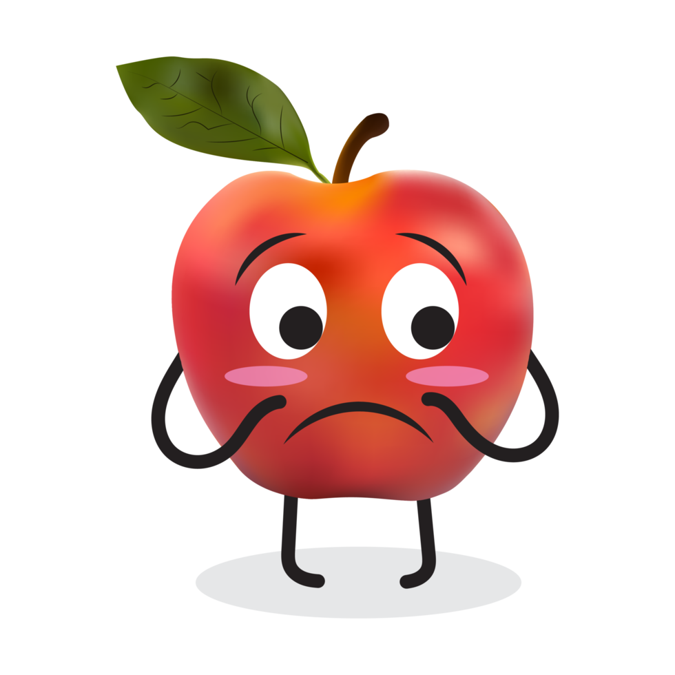 Apple Cartoon Character. png