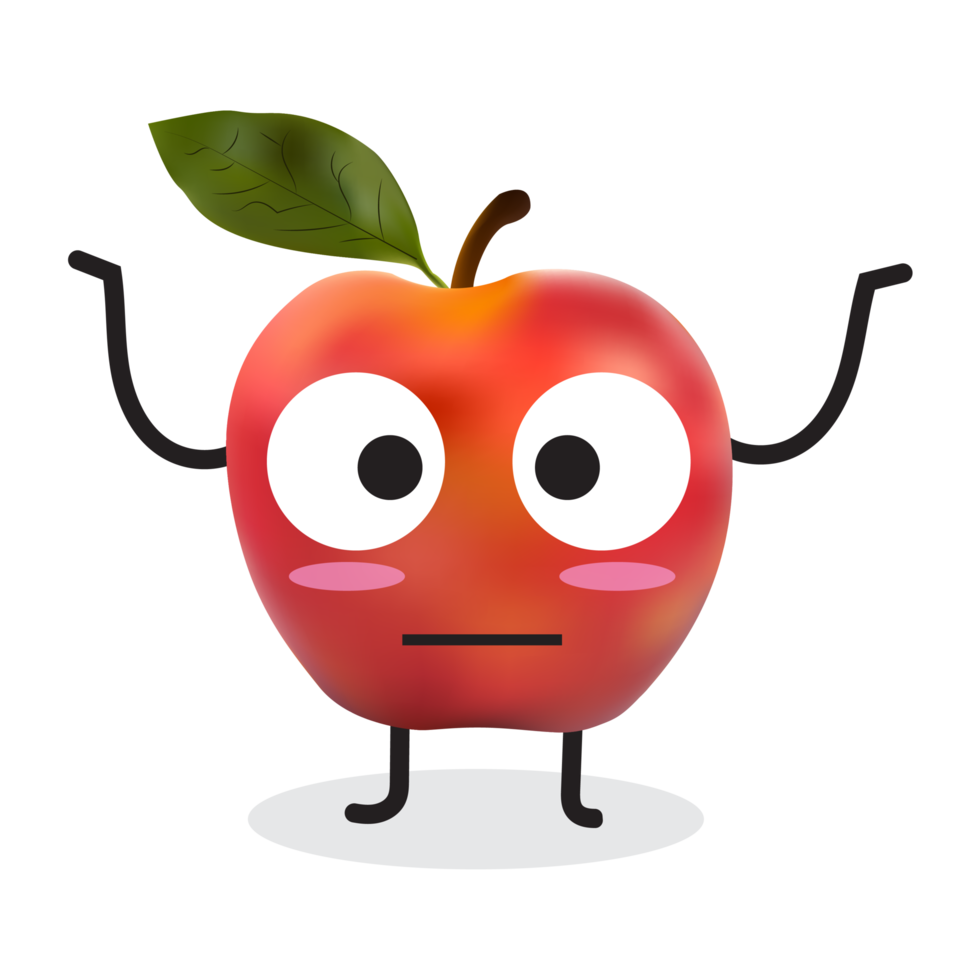 Apple Cartoon Character. png