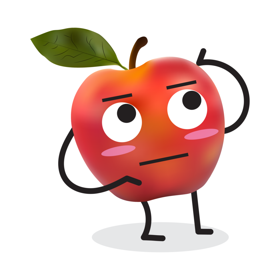 Apple Cartoon Character. png