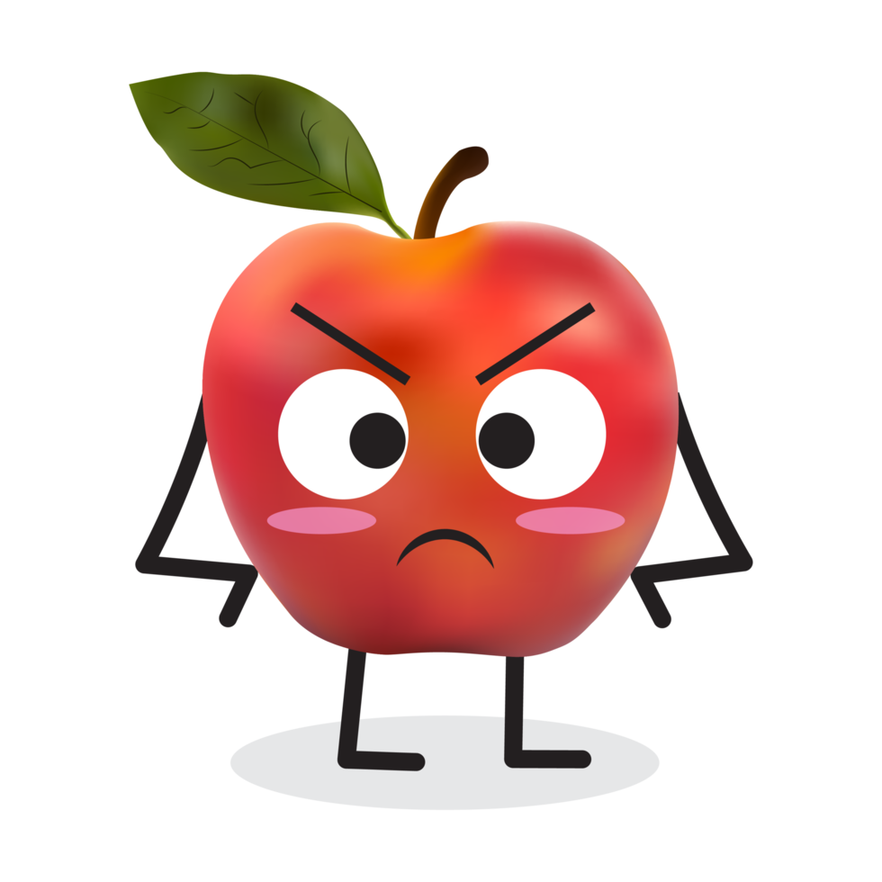 Apple Cartoon Character. png