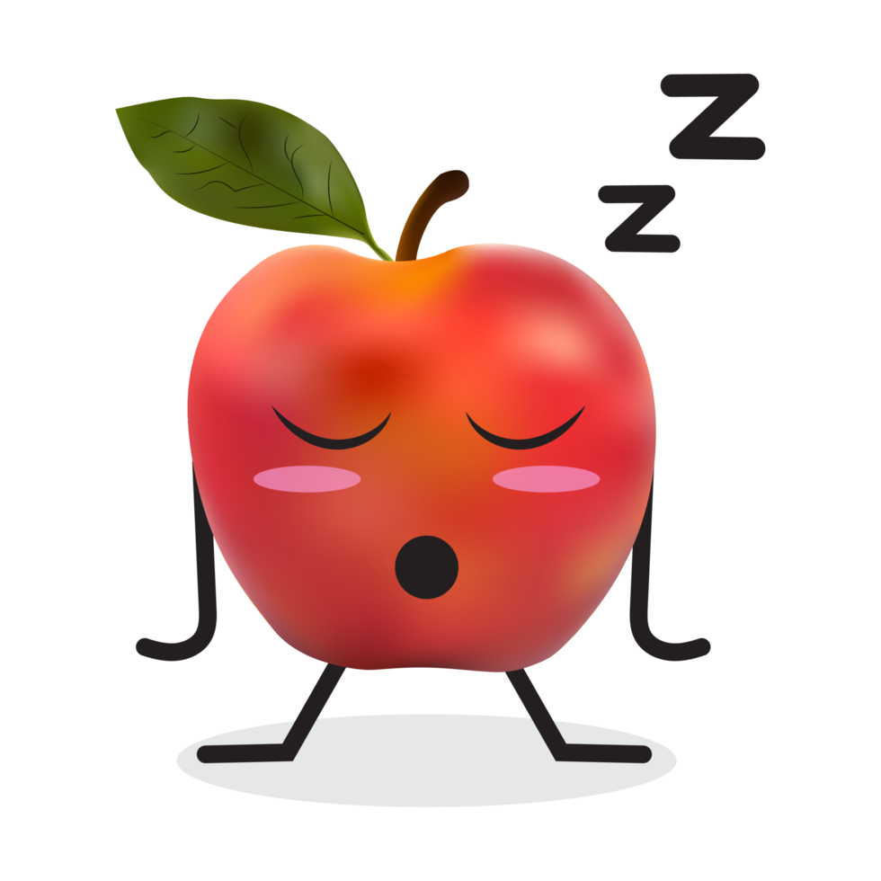 personaje de dibujos animados de manzana. png