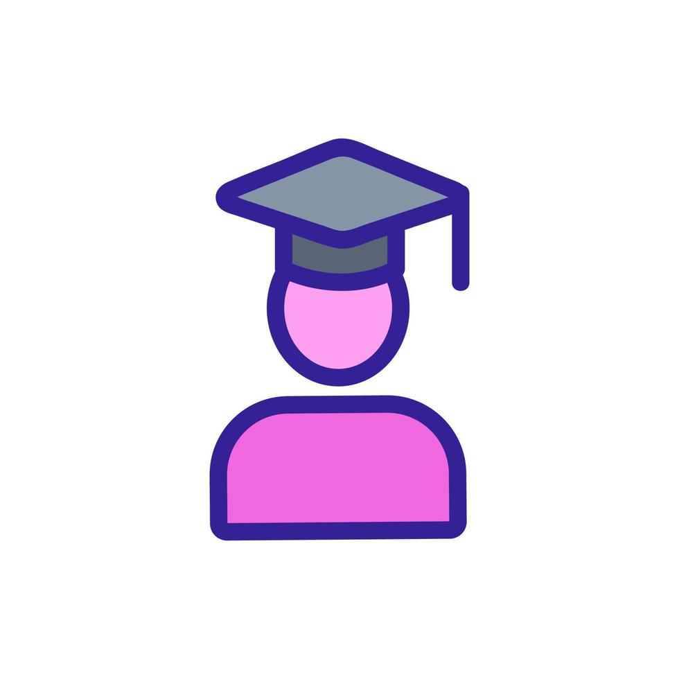 graduate college icon vector. Isolated contour symbol illustration vector