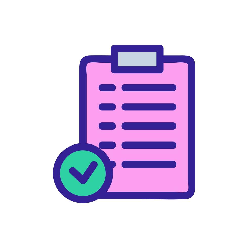 list icon vector. Isolated contour symbol illustration vector