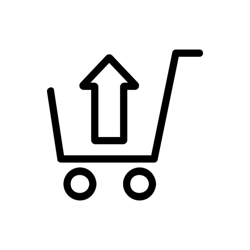 Shop cart icon vector. Isolated contour symbol illustration vector