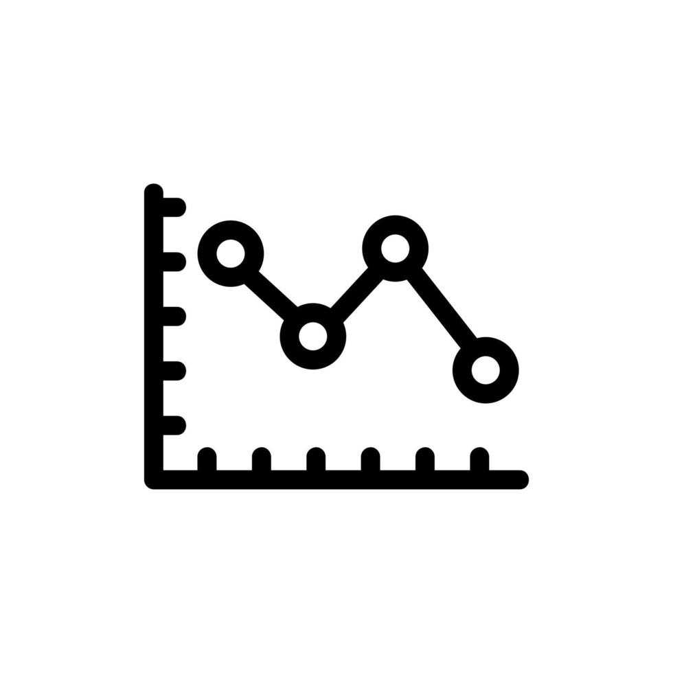 graph icon vector. Isolated contour symbol illustration vector