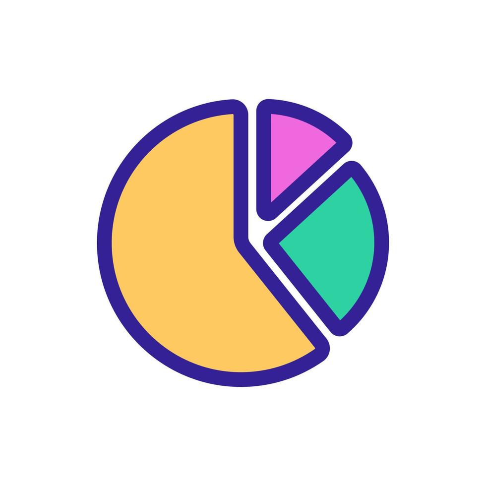 dividing the chart icon vector. Isolated contour symbol illustration vector
